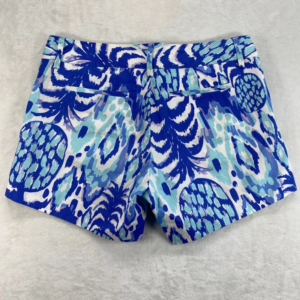 Lilly Pulitzer Callan Shorts Pineapple Print‎ Cotton Blend Size 6 - flaw